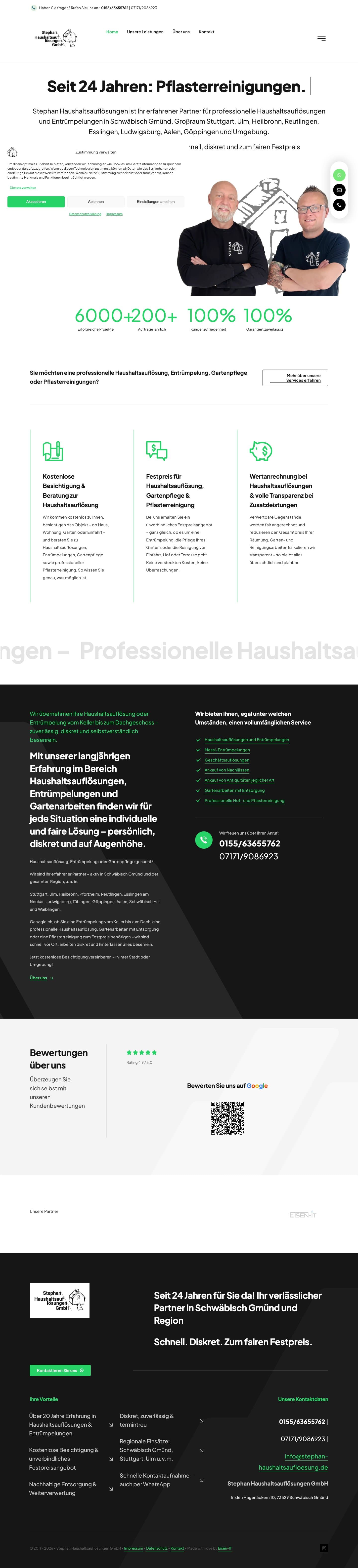 Stephan Haushaltsauflösung Website Preview