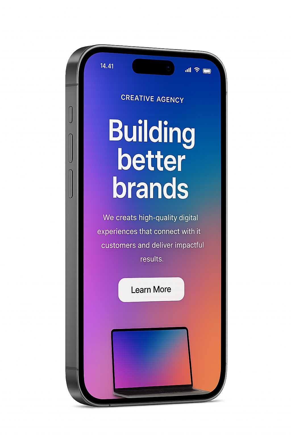 Webdesign auf dem iPhone 15 Pro – mobiloptimierte Website von EISEN-IT.